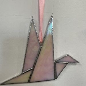 “Paper” Crane suncatcher